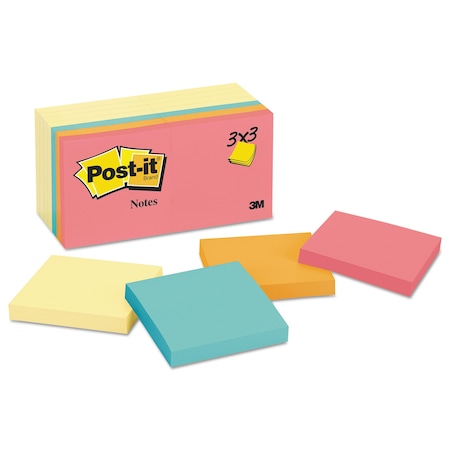 Post-It Pad, 3"x3", Neon, Yellow, PK14 654-14YWM